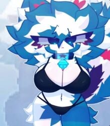 ai_generated big_boobs blue_skin female furry futa_only kiladosha kit_community solo solo_female white_skin