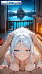 1boy 1girls 2026 ai_assisted ai_generated anime bj blowjob boobs breasts bust cock dick fellatio hand_on_another's_head hetero hi_res high_quality high_resolution highres long_hair nude oral oral_sex patreon patreon_username penis pool pov silver_hair skypassion stable_diffusion sucking sylpha_langlis tensei_shitara_dai_nana_ouji_dattanode,_kimamani_majutsu_o_kiwamemasu tits water watermark