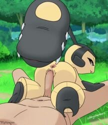 human_on_anthro interspecies mawile pokemon pokemon_(species) pokemon_rse size_difference small_dom_big_sub