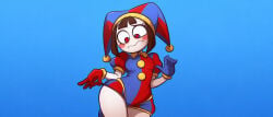 1girl 1girls curvy curvy_body curvy_female curvy_figure embarrassed female female_focus female_only glitch_productions pomni pomni_(the_amazing_digital_circus) the_amazing_digital_circus thighs