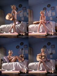 ai_generated battle_royale completely_nude farlight_84 guitar maychelle_(farlight_84) naked nude