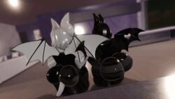 2girls 3d animated animated_gif ass_shake bat_girl big_ass gif roblox robloxian tagme thick_thighs thighs