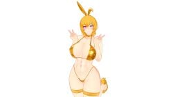 1girls bikini bikini_bottom bikini_top blonde_female half-dressed half_naked half_naked_female long_hair long_hair_female onlyrubez purple_eyes rwby solo_female yang_xiao_long