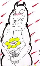 blush borrego_bichi breasts covering flowey_the_flower nude saggy_balls toriel undertale
