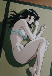 ai_generated beautiful beautiful_girl fundoshi japanese kagero_(ninja_scroll) kunoichi ninja_scroll pale_skin sleep sleeping tomboy wraps