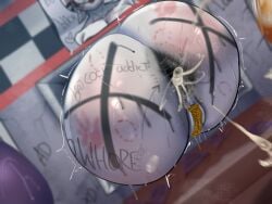 adoniasfra after_anal after_sex big_ass bonfie chiku cum cum_fart cum_in_ass farting five_nights_at_freddy's fredina's_nightclub marie_(cally3d) marionette_(fnaf) puppet_(fnaf) semen stuck stuck_in_wall tagme