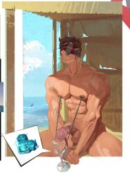 1boy cum_in_cup cumming_into_cup cup cyclops_(x-men) fully_naked fully_nude male male_only marvel naked naked_male nipple_piercing no_pants no_underwear nude nude_male pantless scott_summers solo solo_male tagme uncircumcised uncircumcised_penis visor x-men