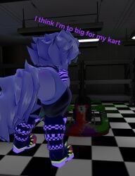ass ass_focus caption captioned fnaf roxanne_wolf_(fnaf) vrchat vrchat_avatar