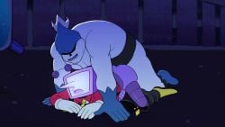 anal anal_sex animated ass bottomless bottomless_male covering_mouth deltarune deltarune_chapter_4 doggy_style dominant dominant_male erect_penis face_down_ass_up gay gay_anal gay_sex hand_on_mouth ilikemolerats king_spade longer_than_30_seconds male/male male_only male_penetrating mouth_hold on_floor orgasm penis pinned pinned_down submissive submissive_male tagme tenna_(deltarune) tv_head video
