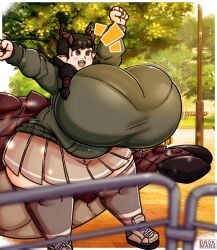 big_breasts breasts cleavage drokmars female furry huge_breasts hyper_breasts tagme thick_thighs wide_hips