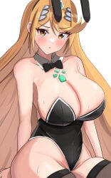 1girls alternate_costume amrbatafri blonde_hair blush blushing bow bowtie breasts bunny_ears bunnysuit busty collar colored core_crystal core_crystal_(xenoblade) curvy exposed_shoulders fake_animal_ears fishnets hips hips_wider_than_shoulders huge_breasts leggings leotard looking_at_viewer monolith_soft mythra nervous nintendo revealing_clothes sweat sweatdrop tagme thick_thighs thighs tiara wide_hips xenoblade_(series) xenoblade_chronicles_2 yellow_eyes