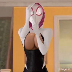 1girls ai ai-created ai_art ai_assisted ai_generated angry angry_expression angry_face big_breasts edited_ai female gwen_stacy gwen_stacy_(spider-verse) marvel mask mask_on_head masked_female no_sound ready_to_fight short_hair spider-gwen spider-man:_into_the_spider-verse spider-man_(series) tagme video visible_breasts