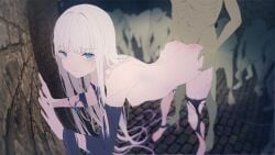 blue_hair doggy_style goblin goblin_male guro image orgy white_body white_hair