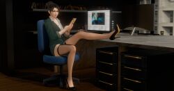 dead_or_alive dead_or_alive_xtreme_venus_vacation glasses momiji_(ninja_gaiden) office_lady