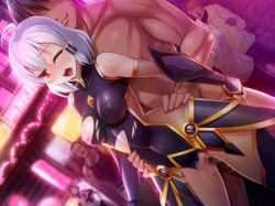 breasts censored dekosen_takuji expressionless sakura_chitose tagme taimanin_asagi taimanin_asagi_battle_arena white_hair