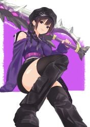 boots cap clothing cycloneaction female female_only giriko_(kakusei_hunter_omegahorn) kakusei_hunter_omegahorn sword tagme toei_company tokusatsu