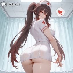 1girl 1girls 2026 2d ai_assisted ai_generated ass ass_bigger_than_head ass_focus big_ass big_breasts big_butt big_thighs boobs boobs_bigger_than_head breasts breasts_bigger_than_head brown_hair butt clothed clothed_female clothing curvaceous curvaceous_female curvaceous_figure curvy curvy_body curvy_female curvy_figure curvy_hips female from_behind genshin_impact heart heart_symbol horny horny_female hospital hoyoverse hu_tao_(genshin_impact) indoor indoors light-skinned_female light_skin long_hair looking_at_viewer looking_back mihoyo milku_ai nurse nurse_cap nurse_clothing nurse_outfit nurse_uniform orange_eyes perfect_ass perfect_body perfect_boobs perfect_legs ponytail ponytails seductive sexy sexy_body sexy_female skinny slim slim_waist thick_thighs thighs viewed_from_behind viewed_from_below