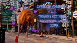 asaron cumflation overwatch sombra stomach_bulge walking walking_naked widowmaker