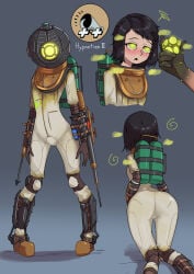 1girl artist_request big_ass big_sister_(bioshock) bioshock bioshock_2 blush diving_suit eleanor_lamb helmet hypnosis hypnotized short_hair