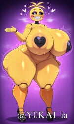 1girl 1girls ai ai_art ai_generated animatronic big_boobs big_breasts big_hips black_heels boobs enormous_breasts fat_ass fat_hips five_nights_at_freddy's five_nights_at_freddy's_2 fnaf heels nipples purple_background pussy robot robot_girl robot_humanoid sharp_teeth simple_background solo solo_female tits toy_chica_(fnaf) wide_hips yellow_skin yokai_arts