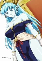 aeos agios ai ai_generated aios aiosu blue_body blue_eyes blue_hair divinity_essence dragon_ball dragon_ball_heroes goddess ladyaeos nude_female pointy_ears super_dragon_ball_heroes supreme_kai_of_time time_power_unleashed_form time_power_unleashed_form_(dragon_ball)