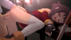 1boy 1girls animated ass bandages barcode barcode_tattoo bent_over blush boots bottomless bowl butterchalk censored closed_eyes clothes_pull dress drooling erection fingerless_gloves gloves kono_subarashii_sekai_ni_shukufuku_wo! light_rays megumin mosaic_censoring on_table pants pants_pull penis pussy pussy_juice rape satou_kazuma sex shirt sleep_molestation sleep_sex sleeping sound staff standing straight sunbeam sunlight sweat table tagme tattoo testicles thighhighs vaginal_penetration video