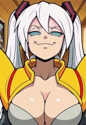 1girls :3 ai_generated armor baby_(dragon_ball) big_breasts blue_eyes bodysuit civitai civitai_lora dragon_ball dragon_ball_gt female female_focus female_only hatsune_miku no_irises no_pupils parasitic_possession possessed possession smirking smirking_at_viewer smug smug_face smug_grin solo solo_female solo_focus strongest_form_2 tagme toei_animation tuffle tuffleization vocaloid white_hair