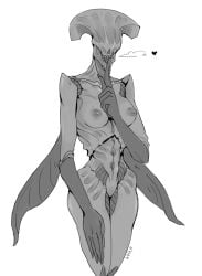breasts demon demon_girl doom female monster monster_girl shushing solo solo_female summoner_(doom)