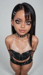 1girls absurd_res ai_generated female fishnets flat_chest flat_chested from_above goth goth_girl gothified hayase_nagatoro hires looking_at_viewer makeup miniskirt nagatoro_hayase photorealistic please_don't_bully_me,_nagatoro realistic tan_body tan_skin tanned tanned_skin thick_thighs