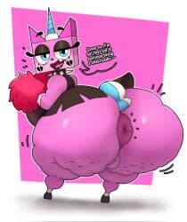 1girls anthro ass donut_anus female female_only gigantic_ass huge_ass huge_hips puffy_anus solo solo_female thedeathcrow05 unikitty