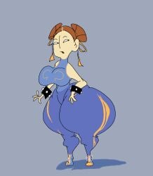 arm_bracelets ass big_ass big_breasts big_butt blue_dress blue_outfit bowtie breasts brown_hair bun_hair capcom chinese chinese_clothes chinese_female chun-li chun-li_(fortnite) chun-li_(street_fighter_alpha) double_bun female female_only gigantic_ass hair hair_bun hair_ornament hips hips_wider_than_shoulders huge_ass huge_breasts huge_hips hyper_ass looking_away safres_0 street_fighter street_fighter_alpha thick_thighs thighs thighs_bigger_than_head thighs_bigger_than_torso wide_hips