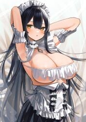 1girls adult adult_female areola_slip areolae areolae_slip arm_up armpit armpit_crease armpit_peek armpits arms_behind_head arms_up azur_lane belly belly_button blush blush_face blush_lines blushed_face blushing_at_viewer blushing_face blushing_female breasts brown_eyes brown_eyes_female busty busty_female busty_girl character_request cleavage collarbone dot_nose elbows fair_skin female female_focus female_only green_happy000 hair_between_eyes hairless_armpits hand_behind_head hand_up hands_behind_head hands_up high_resolution highres large_breasts lean_body lean_figure light-skined_female light-skinned light-skinned_female light_skin light_skin_female light_skinned light_skinned_female long_hair looking_at_viewer maid maid_apron maid_cap maid_dress maid_headdress maid_outfit maid_uniform mature mature_female midriff narrow_waist navel open_mouth parted_lips posing posing_for_the_viewer shaved_armpits shiny_breasts shiny_hair shiny_nipples shiny_skin shoulders simple_background slender_body slender_waist slim_girl slim_waist smooth_armpits smooth_skin solo standing thin_waist upper_body white_background