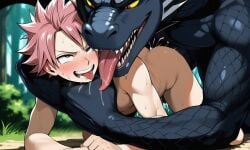 2boys ahe_gao ai_generated anal choking dragon fairy_tail male male_only natsu_dragneel vesmi0 yaoi