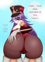 1girls artist_request character_request genshin_impact huge_ass purple_hair tagme