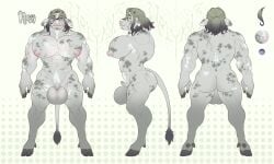 bara big_balls big_butt big_nipples bovine bovine_humanoid furry furry_only holyxxx3 huge_balls male_lactation male_only micropenis moss_meallan_(holyxxx3) muscular muscular_male purple_eyes reference_sheet scars scars_all_over small_penis unusual_pupils