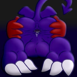 after_sex all_fours anus ass backsack balls big_balls cum_from_ass digimon faceless_male gaping gaping_anus imp impmon inviting leaking male male_only paws presenting presenting_anus raised_tail rear_view solo spread_anus spread_ass spreading tygre_(artist)