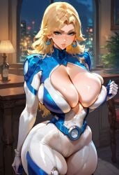 ai_generated blonde, blue blush eyes female huge_breasts invisible_woman invisible_woman_(marvel_rivals) lemonzzest_ai marvel_rivals