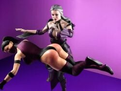 2girls 3d animated asian_female ass ass_up black_hair blender breasts discipline dominant_female female female_only femdom kinkblink leotard less_than_30_seconds martial_arts_uniform mileena mortal_kombat mother_and_daughter mp4 multiple_girls naughty netherrealm_studios ninja punishment silver_hair sindel slapping_butt sound spanked_butt spanking submissive tagme video video_games yuri