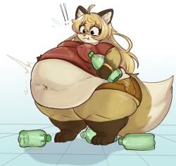 bbw big_breasts breasts female fujiko_(inazuma_kat) furry gummyfruitcup huge_breasts overweight tagme thick_thighs wide_hips