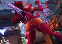 marvel marvel_rivals scarlet_witch scarlet_witch_(marvel_rivals) the-killer-wc the_killer_wc wedgie wedgied_female