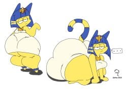 1girls animal_crossing ankha annoyed anthro anthro_female ass ass_focus back_view big_ass big_butt big_hips breasts cat_ears cat_tail catgirl dat_ass female female_only gigantic_ass hips hips_wider_than_shoulders huge_ass huge_butt huge_hips looking_at_viewer nekomimi nintendo safres_0 tail text text_bubble thick_ass voluptuous voluptuous_female white_dress wide_hips