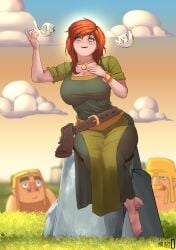 clash_(series) clash_of_clans clash_royale female noart noart_0 supercell tagme villager_(clash_of_clans)