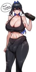 1futa balls_bulge belly belly_button big_breasts big_penis black_hair blue_eyes blue_hair bottle bulge busty cleavage curvaceous curves curvy curvy_body curvy_figure dark_hair dick dickgirl erect_penis erection erection_under_clothes futa_only futanari gym_clothes hololive hololive_english huge_breasts huge_cock large_breasts large_penis light-skinned_futanari light_skin multicolored_hair ouro_kronii penis penis_bulge penis_under_clothes revealing_clothes thick thin_waist tummy unbeller veiny_penis virtual_youtuber voluptuous voluptuous_futanari vtuber water_bottle workout_clothes workout_clothing