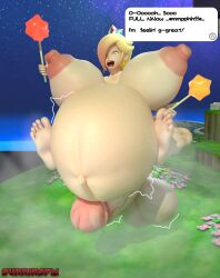 1futa 3d big_belly big_breasts big_hips big_nipples big_penis big_thighs corrupted corruption dialog dialogue dialogue_bubble futa_only futanari hungry_luma mario_(series) nintendo nipples obese_female princess_rosalina stuffed_belly sunninsfw super_mario_bros. super_mario_galaxy voluptuous voluptuous_futanari