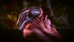 1boy 1boy1girl 1girls 3d 3d_(artwork) 3d_model bath cave cgi couple embracing embracing_each_other female geralt_of_rivia kissing male official_art ponytail red_hair romantic romantic_couple romantic_sex rose rose_(flower) sex_in_water standing standing_in_water standing_sex the_witcher the_witcher_(series) the_witcher_2 the_witcher_2:_assassins_of_kings triss_merigold underground waterfall white_hair witcher