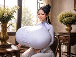 1girls ai_generated asian asian_bimbo asian_female bimbo bimbo_body bimbo_lips black_hair bubble_butt child_bearing_hips curvaceous curvy curvy_figure dat_ass dumptruck_ass hair_bun hourglass_figure huge_ass huge_breasts ohshinakai paag pale-skinned_female slanted_eyes spankable spankable_ass tagme thick_thighs voluptuous voluptuous_female wide_hips