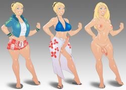 1futa 2d areolae balls big_breasts big_penis blonde_futa blonde_hair blonde_hair_blue_eyes blonde_hair_futa blue_eyes breasts cleavage clothed clothing dickgirl dsan erection full_body fully_clothed futa_only futanari human light-skinned_futanari light_skin long_hair mostly_nude nipples oc original_character penis reference_sheet short_hair solo solo_futa sonique_sanderson_(grimlockxxx) standing testicles