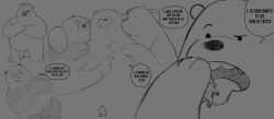 animated bear cartoon_network embrace giant_panda grizz hi_res hug ice_bear loom macro male_only mammal micro stomping vore we_bare_bears