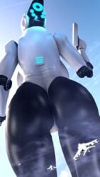 80lines ass giant giant_ass giant_breasts giantess haydee haydee_(game) jet latex macro micro pistol robot_girl robot_humanoid sfm size_difference