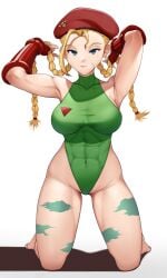 1girls 2023 athletic athletic_female british british_female cammy_white capcom european european_female female female_only femme_fatale fully_clothed leotard light-skinned_female light_skin luxpineapple solo street_fighter